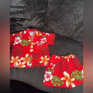 Kai Nani Children Made In Hawaii Summer Set Sz 12M